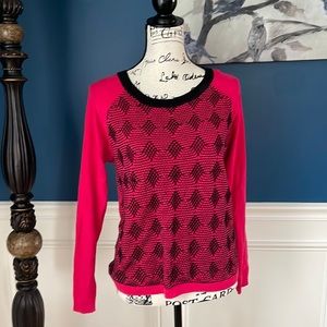 Pink and black sweater